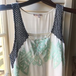 Cream printed tank from stitch fix